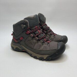Keen Targhee III Waterproof Mid Hiking Boots Women Size 7 US Red / Brown Outdoor